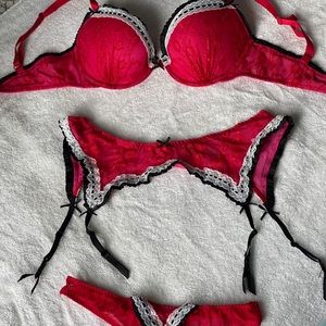 Victoria’s Secret red lingerie set